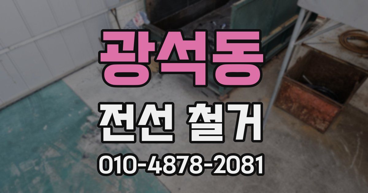 광석동 전선 철거