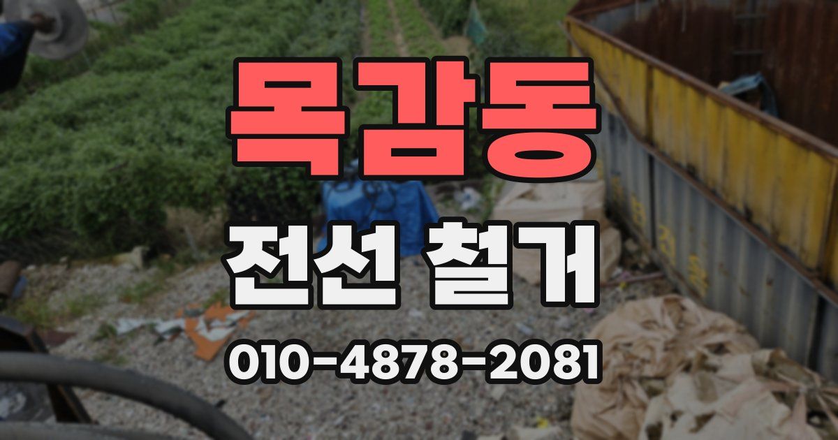 목감동 전선 철거