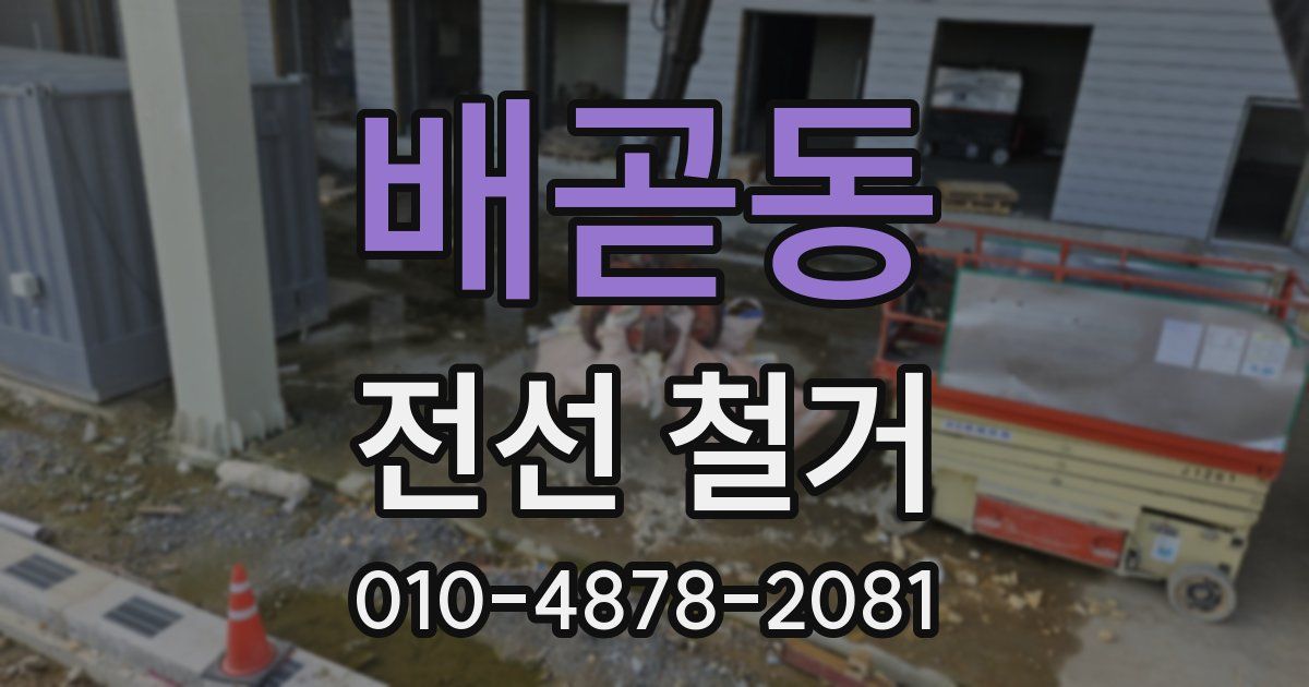 배곧동 전선 철거
