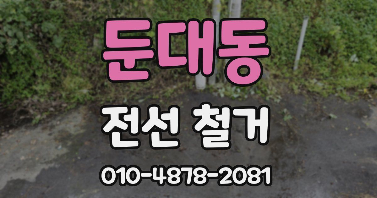 둔대동 전선 철거