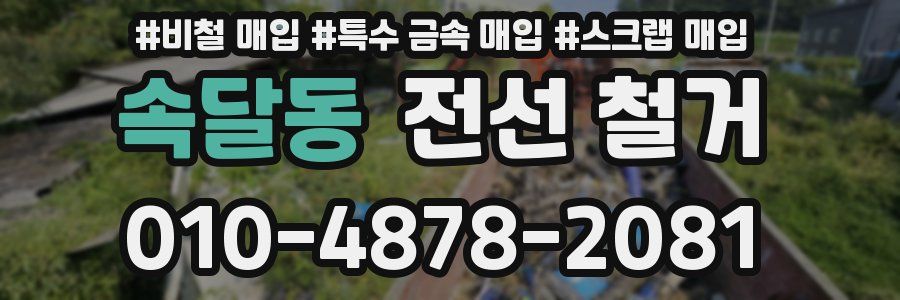 속달동 전선 철거