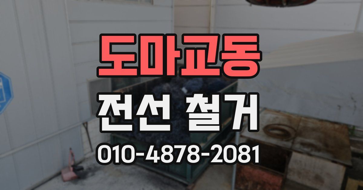 도마교동 전선 철거