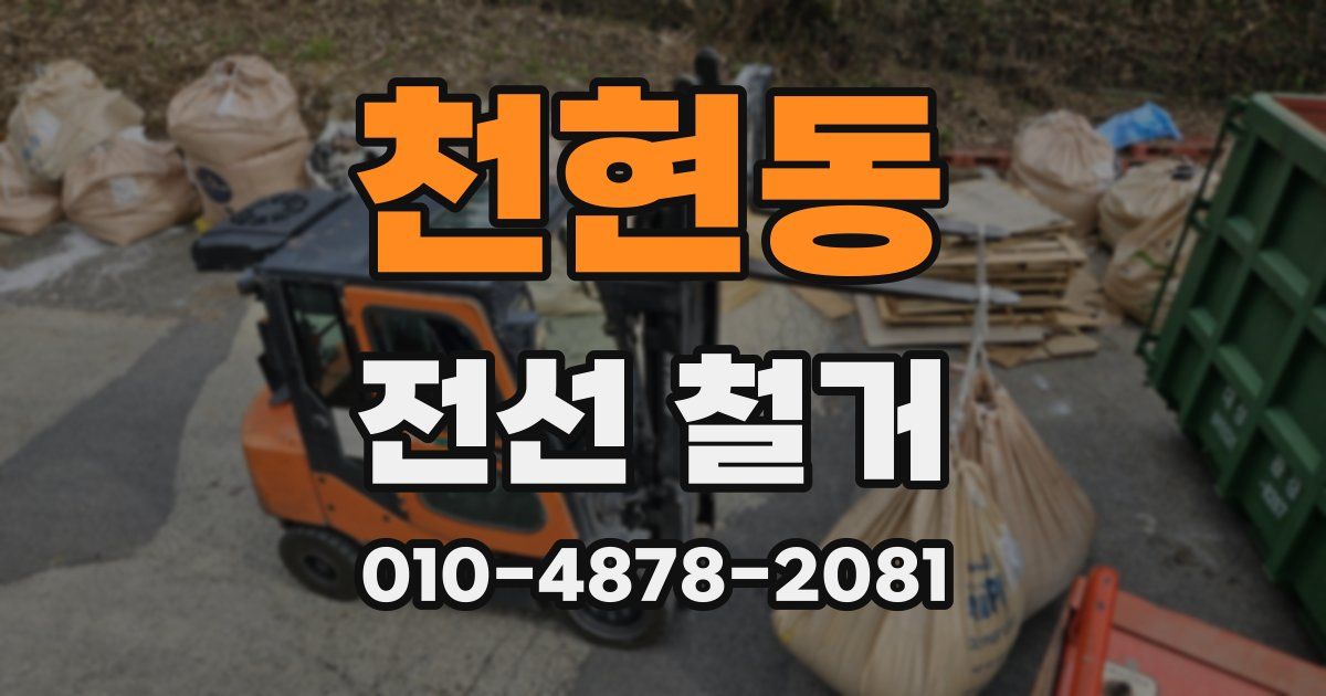 천현동 전선 철거