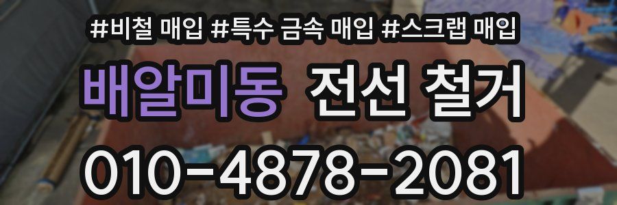 배알미동 전선 철거