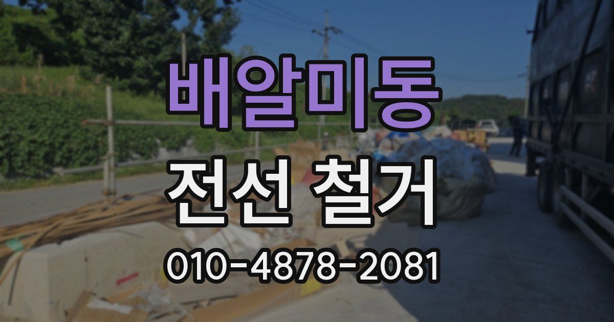 배알미동 전선 철거