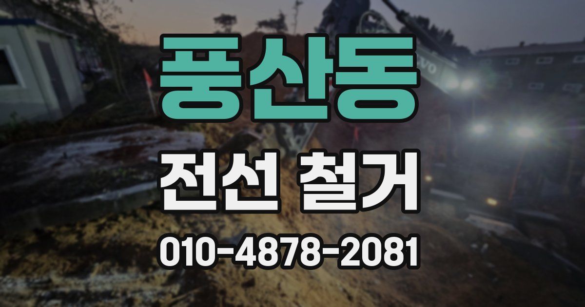 풍산동 전선 철거