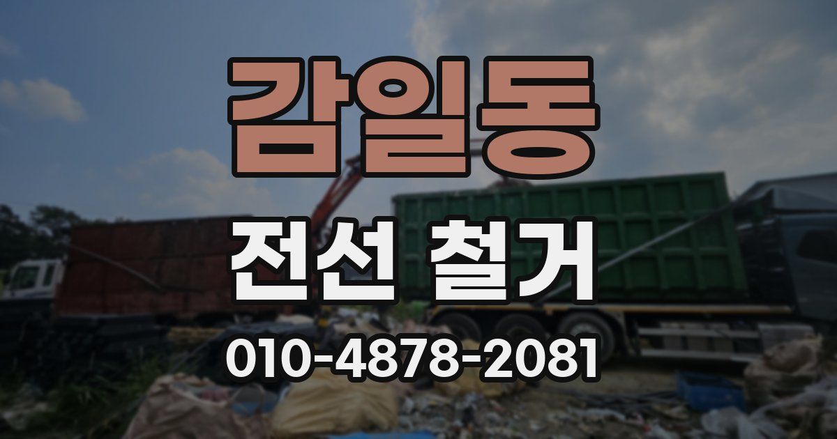 감일동 전선 철거
