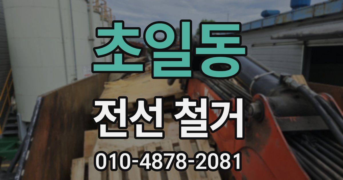 초일동 전선 철거