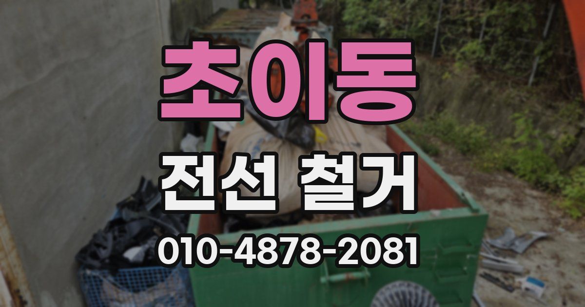 초이동 전선 철거