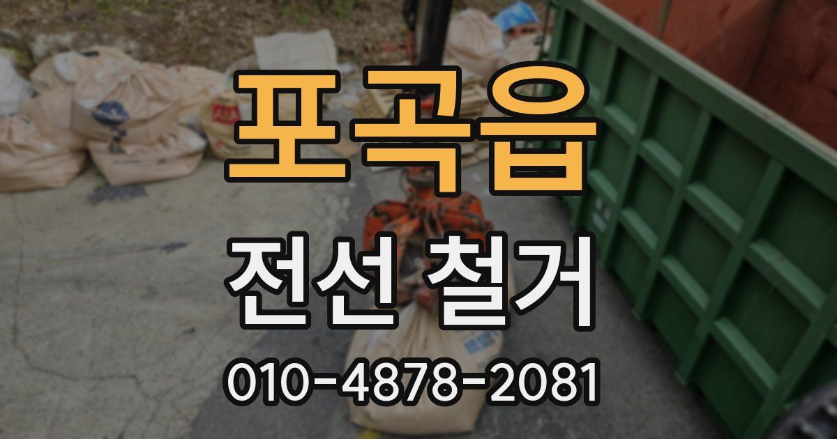 포곡읍 전선 철거