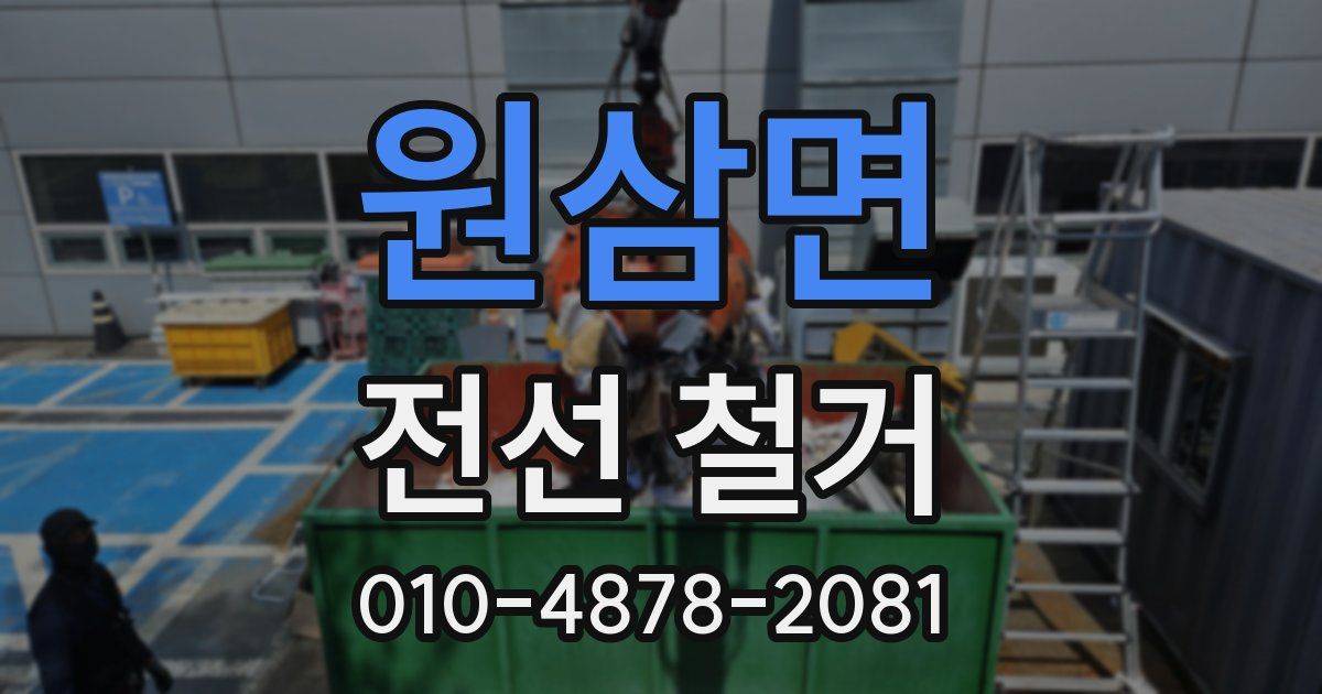 원삼면 전선 철거