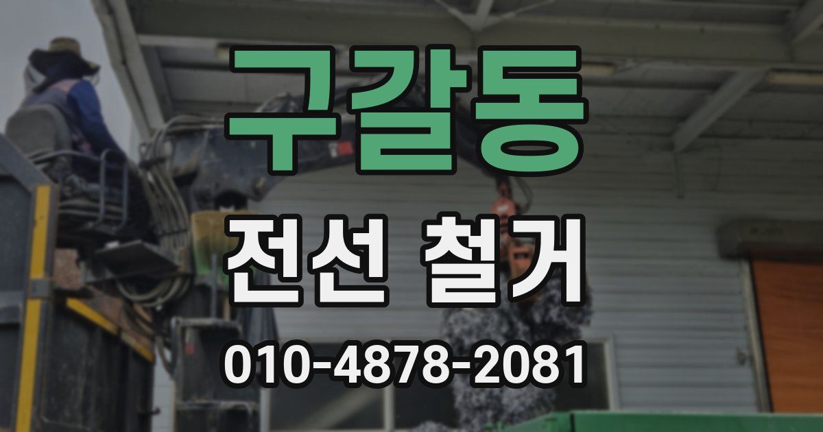 구갈동 전선 철거