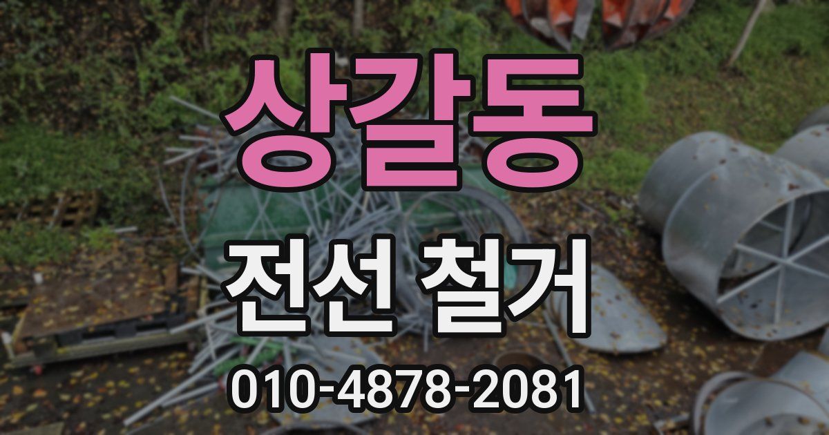 상갈동 전선 철거