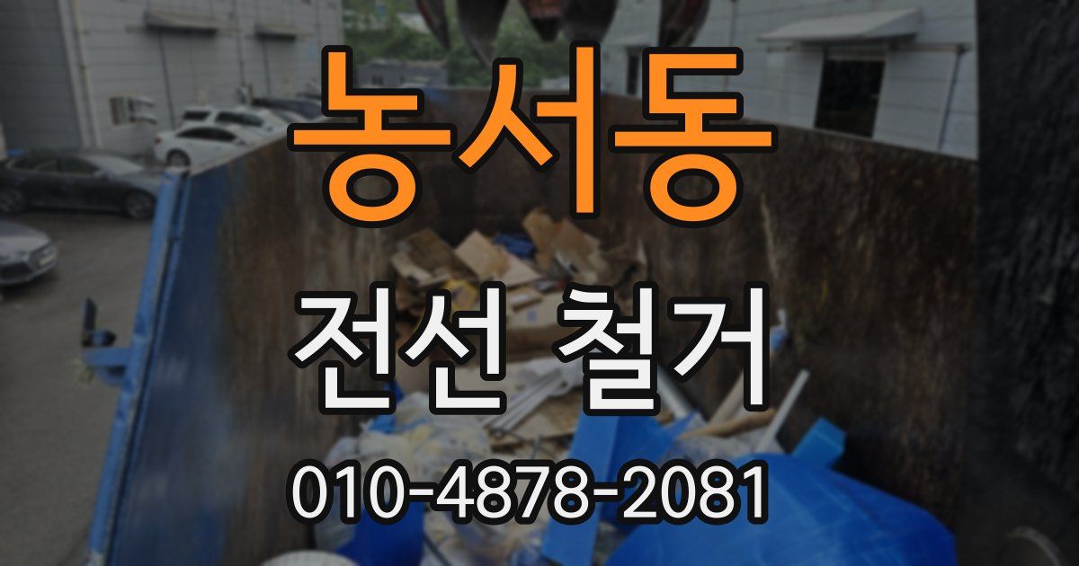 농서동 전선 철거