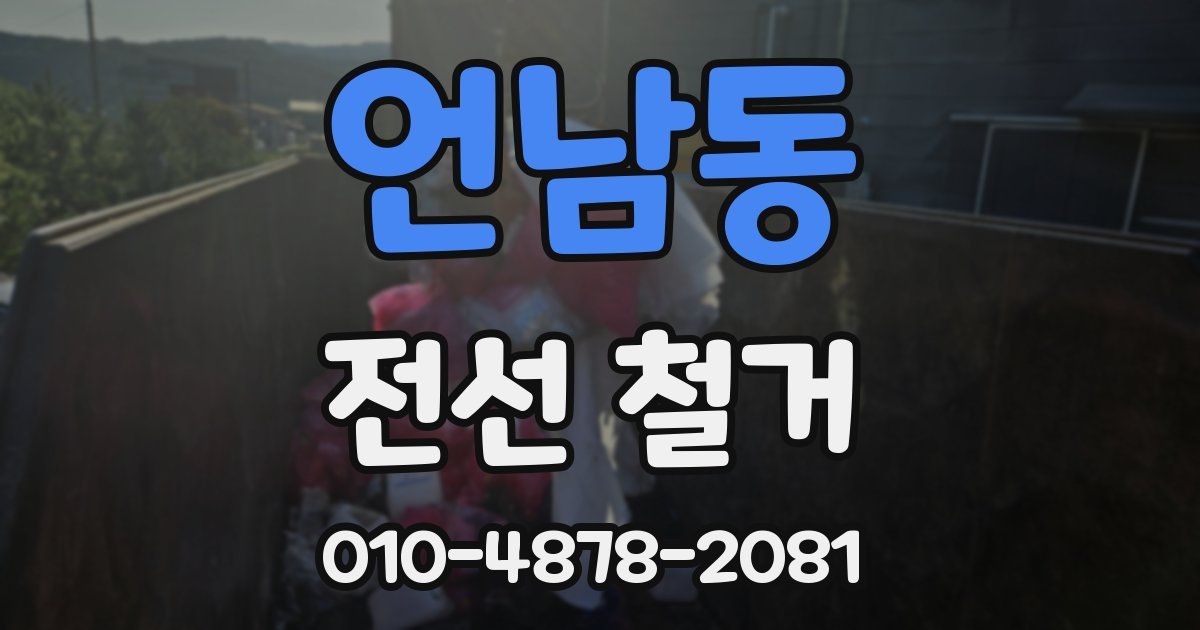 언남동 전선 철거