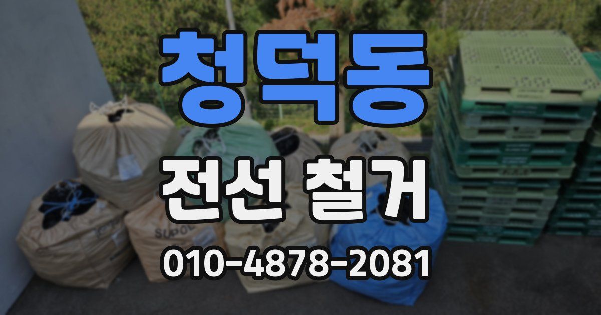 청덕동 전선 철거