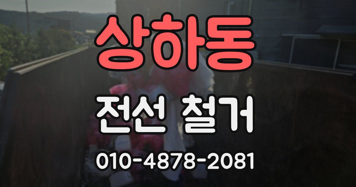상하동 전선 철거