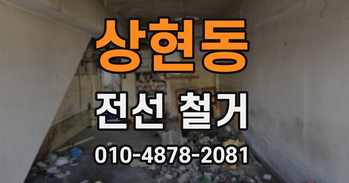 상현동 전선 철거