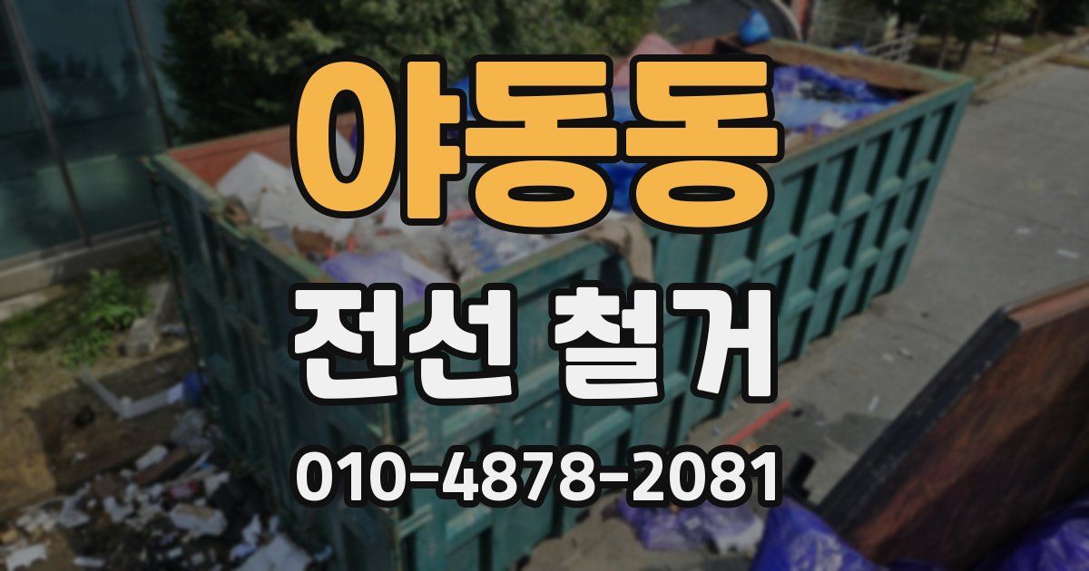 야동동 전선 철거