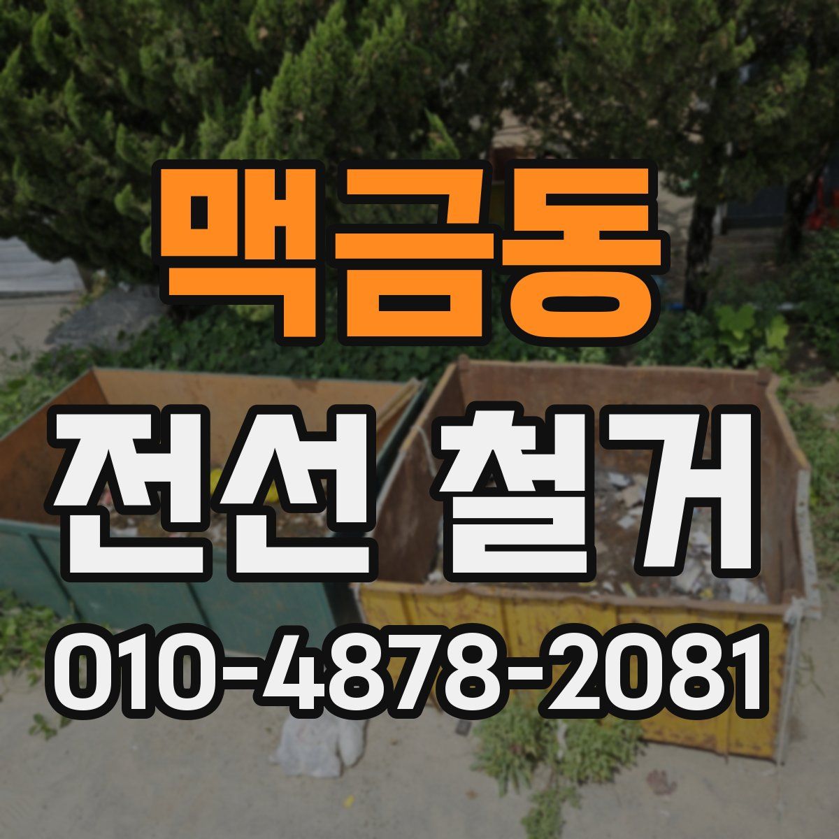 맥금동 전선 철거