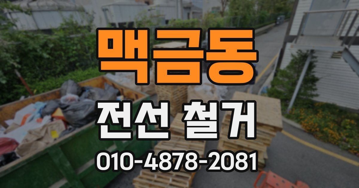 맥금동 전선 철거