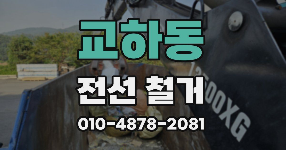 교하동 전선 철거