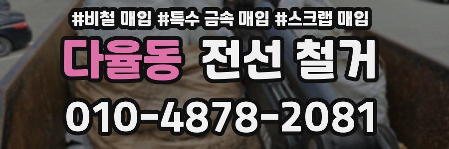 다율동 전선 철거