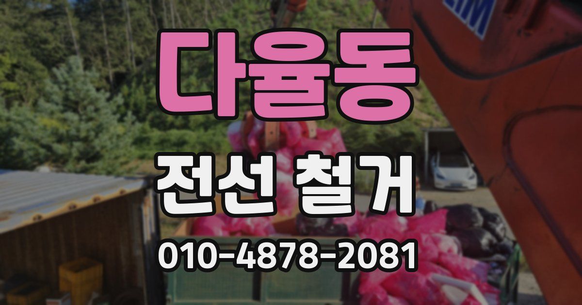 다율동 전선 철거