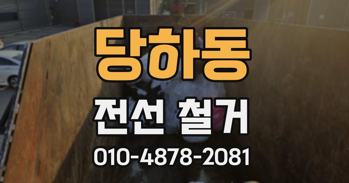 당하동 전선 철거