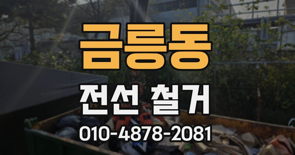 금릉동 전선 철거