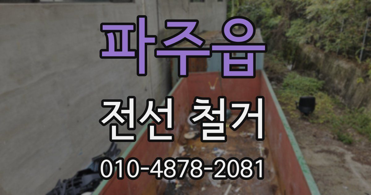 파주읍 전선 철거