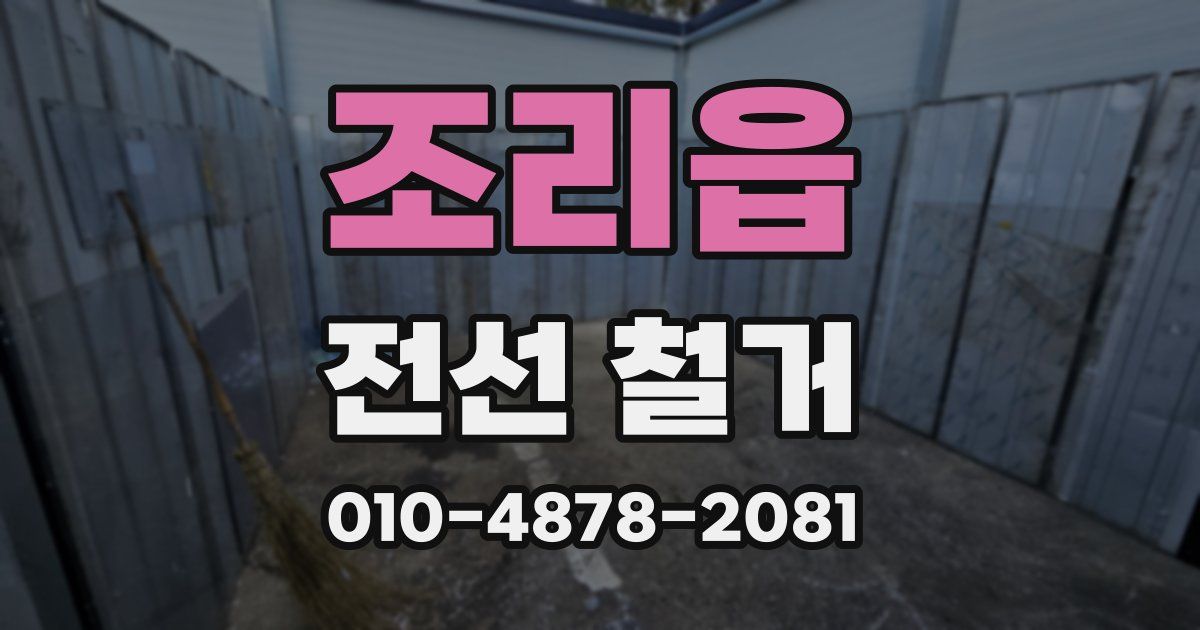 조리읍 전선 철거