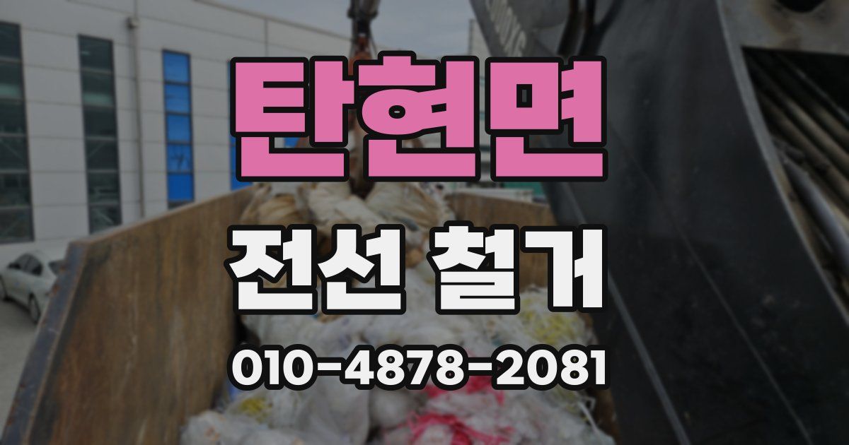 탄현면 전선 철거