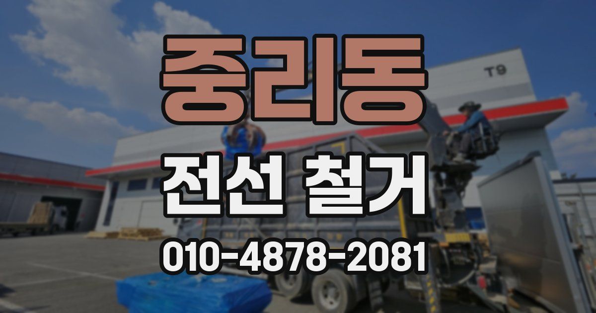 중리동 전선 철거