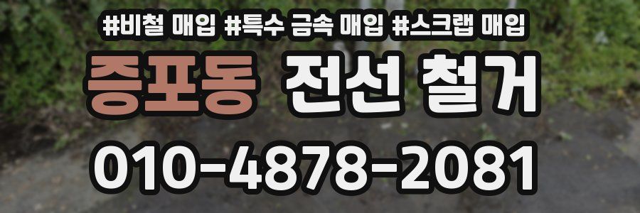 증포동 전선 철거