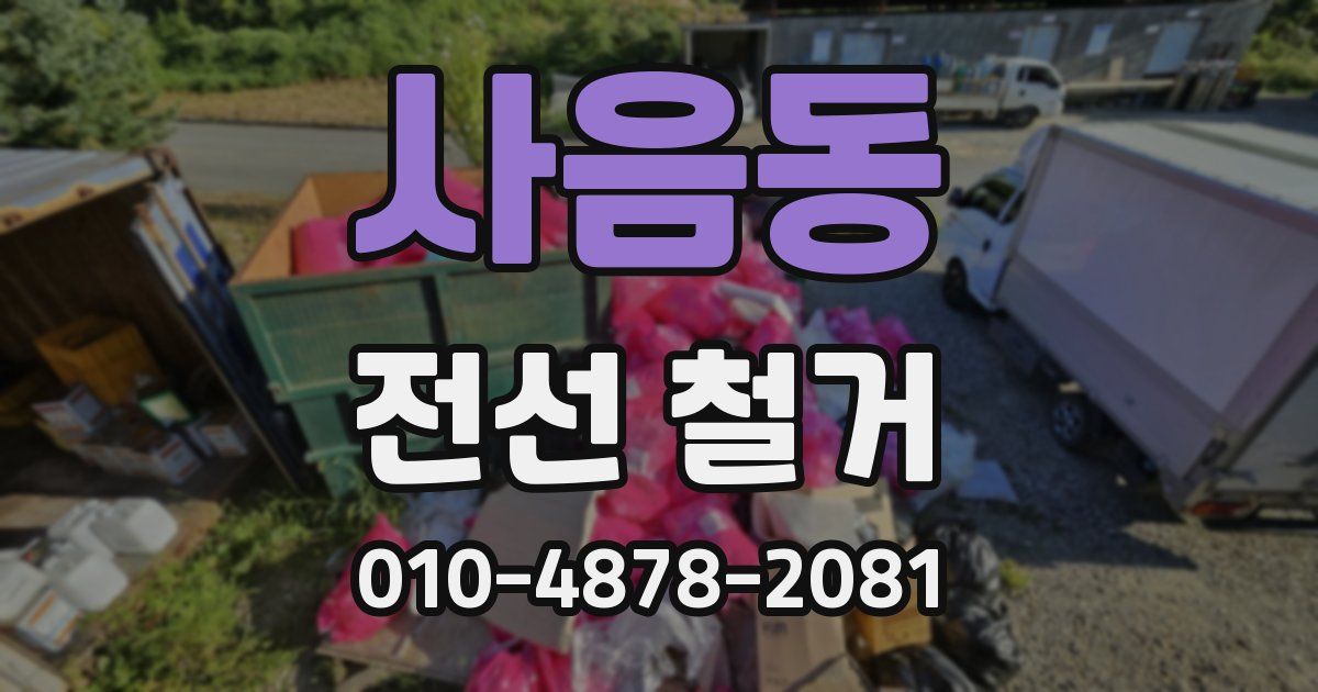 사음동 전선 철거