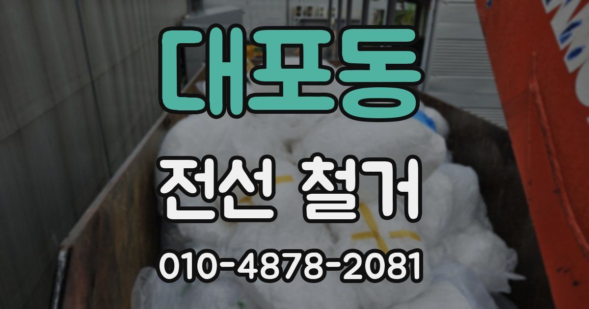대포동 전선 철거