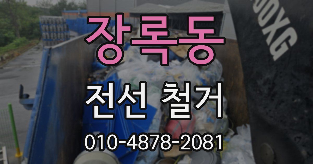 장록동 전선 철거