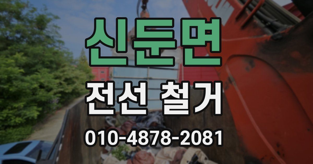 신둔면 전선 철거