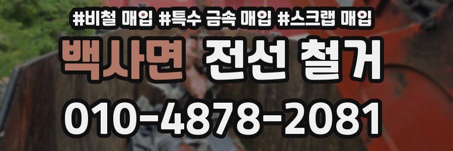 백사면 전선 철거