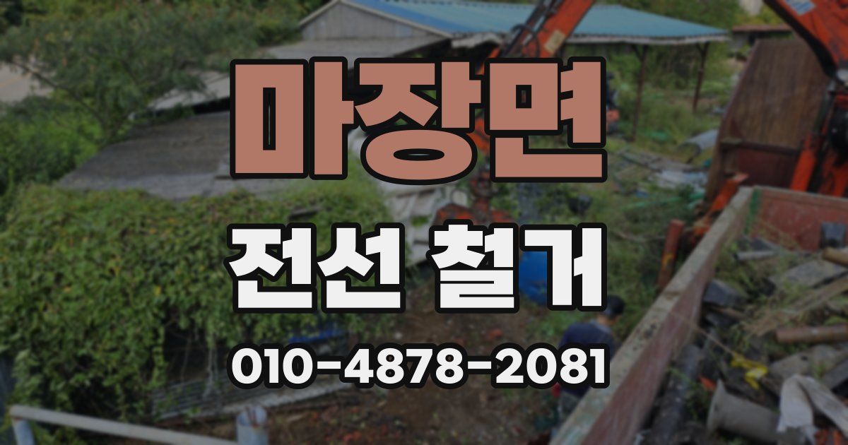 마장면 전선 철거