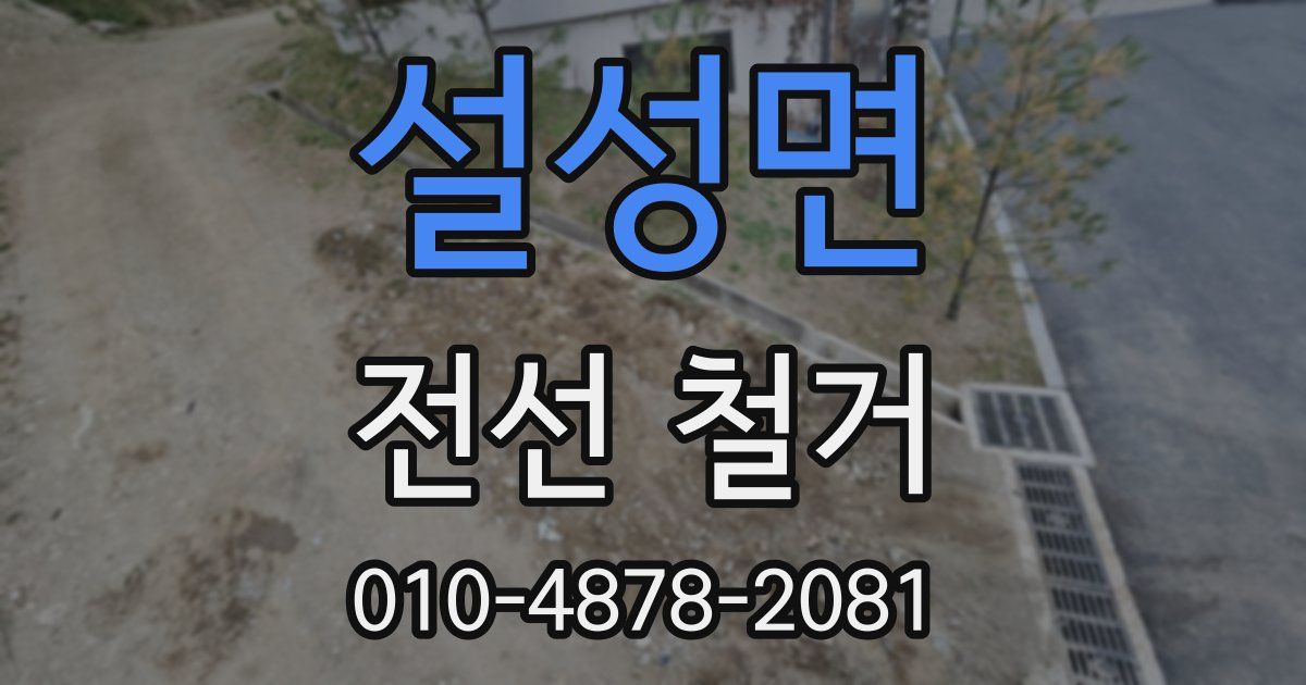 설성면 전선 철거