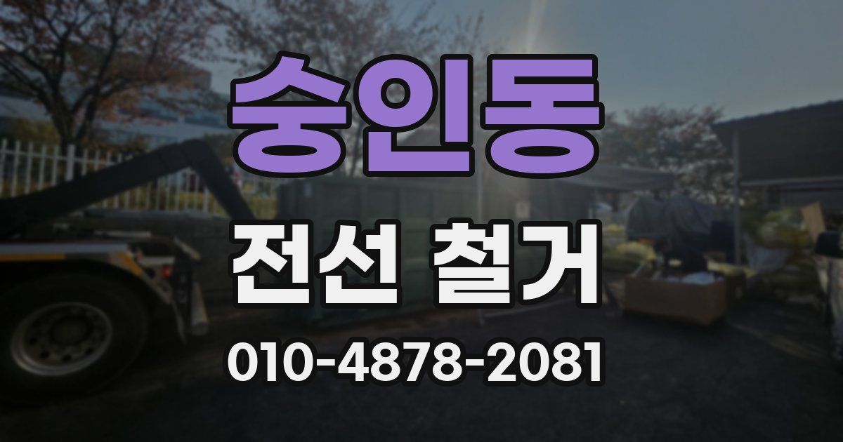 숭인동 전선 철거