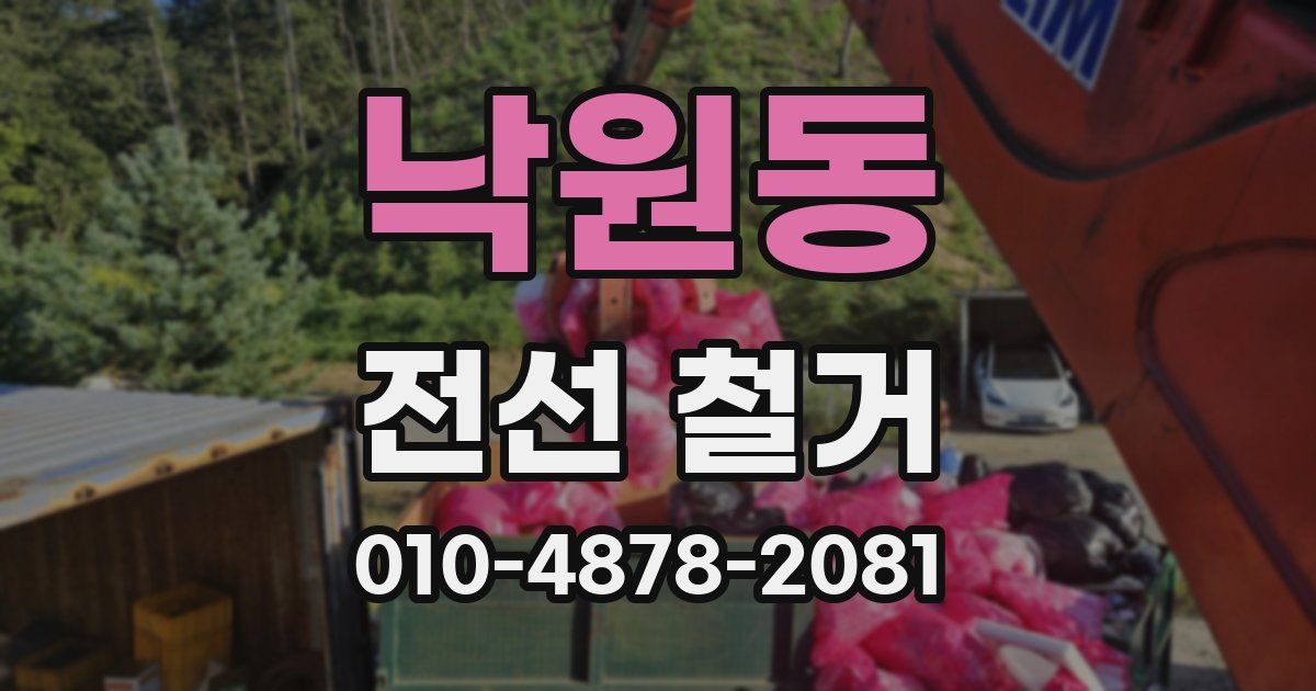 낙원동 전선 철거
