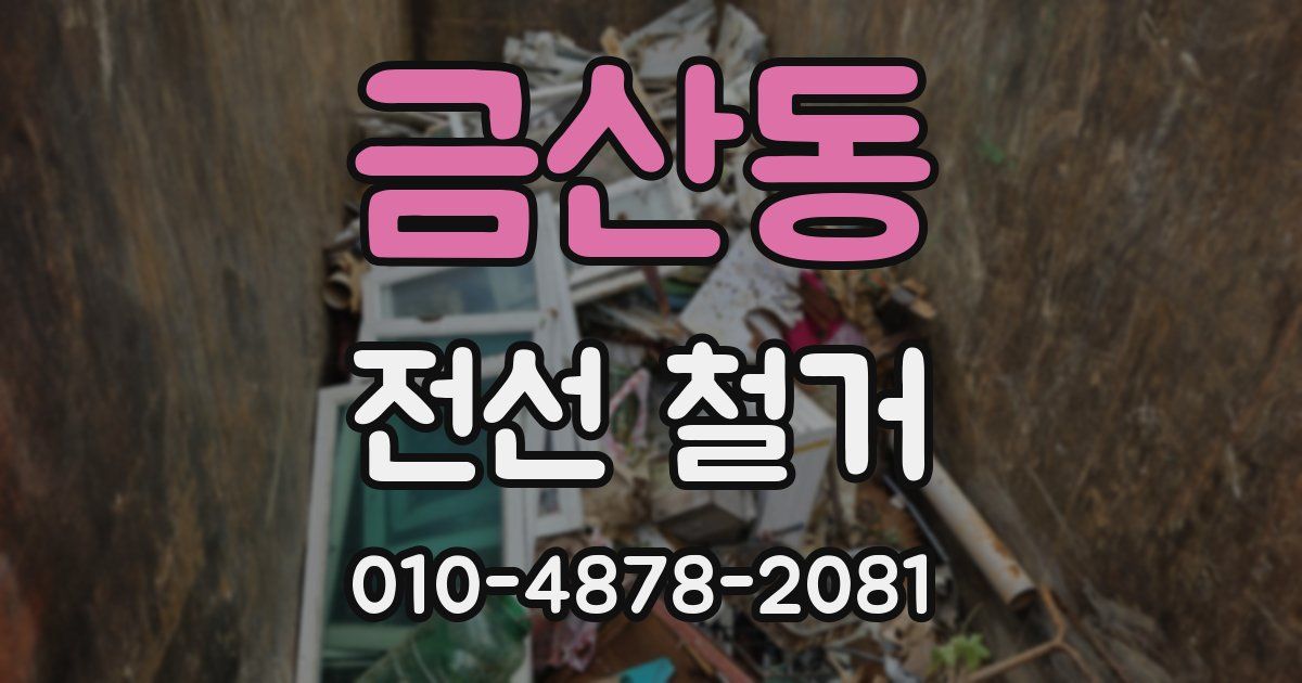 금산동 전선 철거