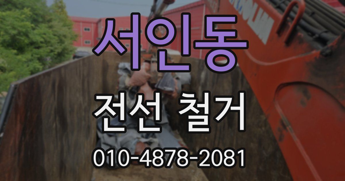 서인동 전선 철거