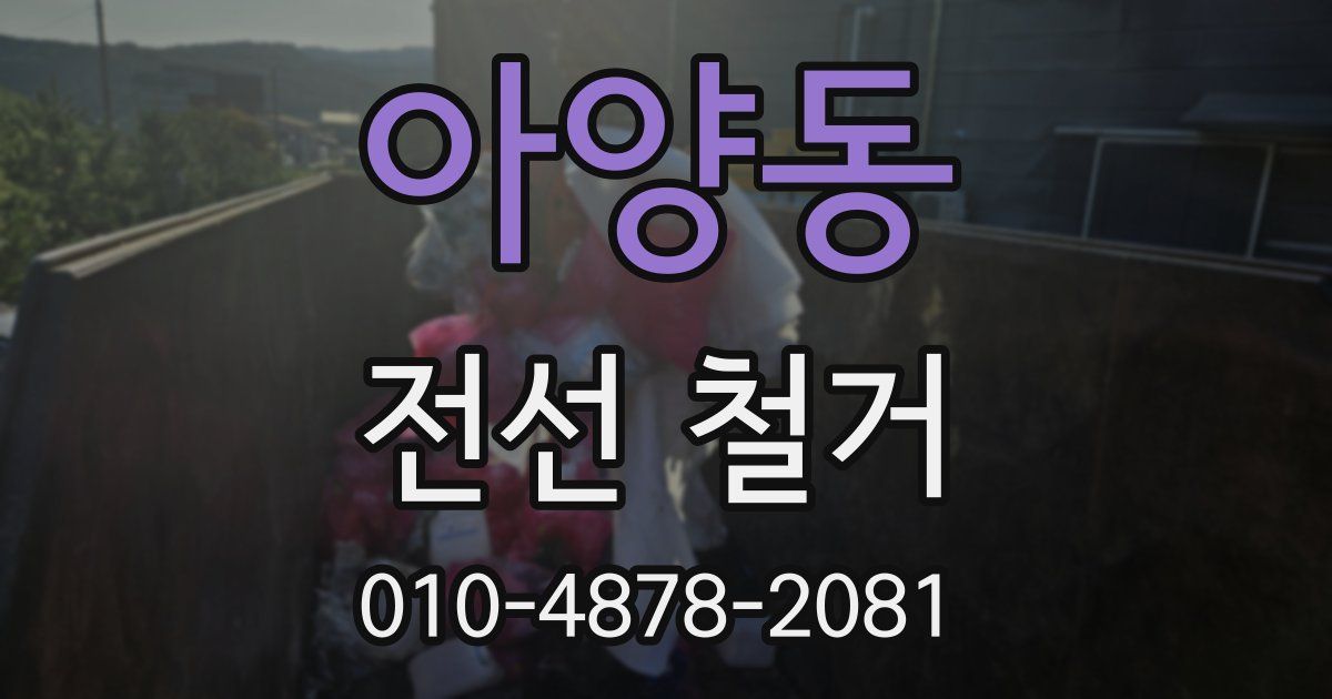 아양동 전선 철거