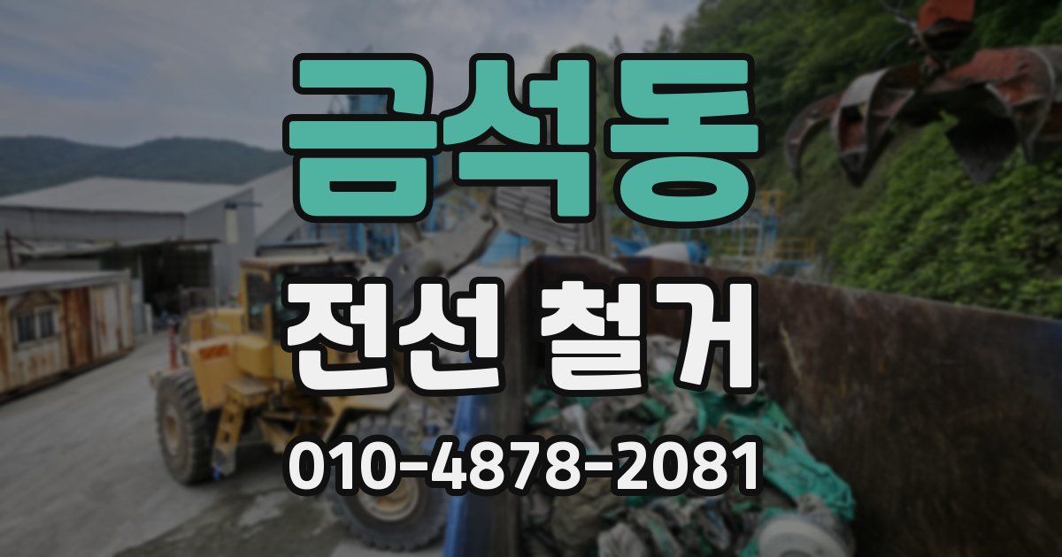 금석동 전선 철거