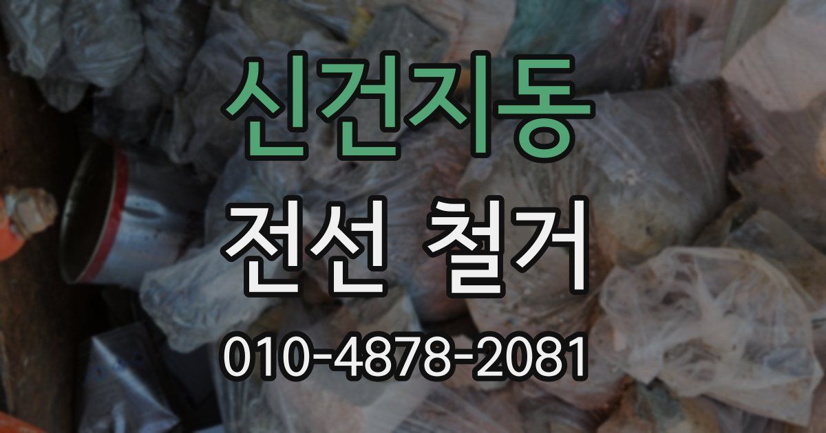 신건지동 전선 철거