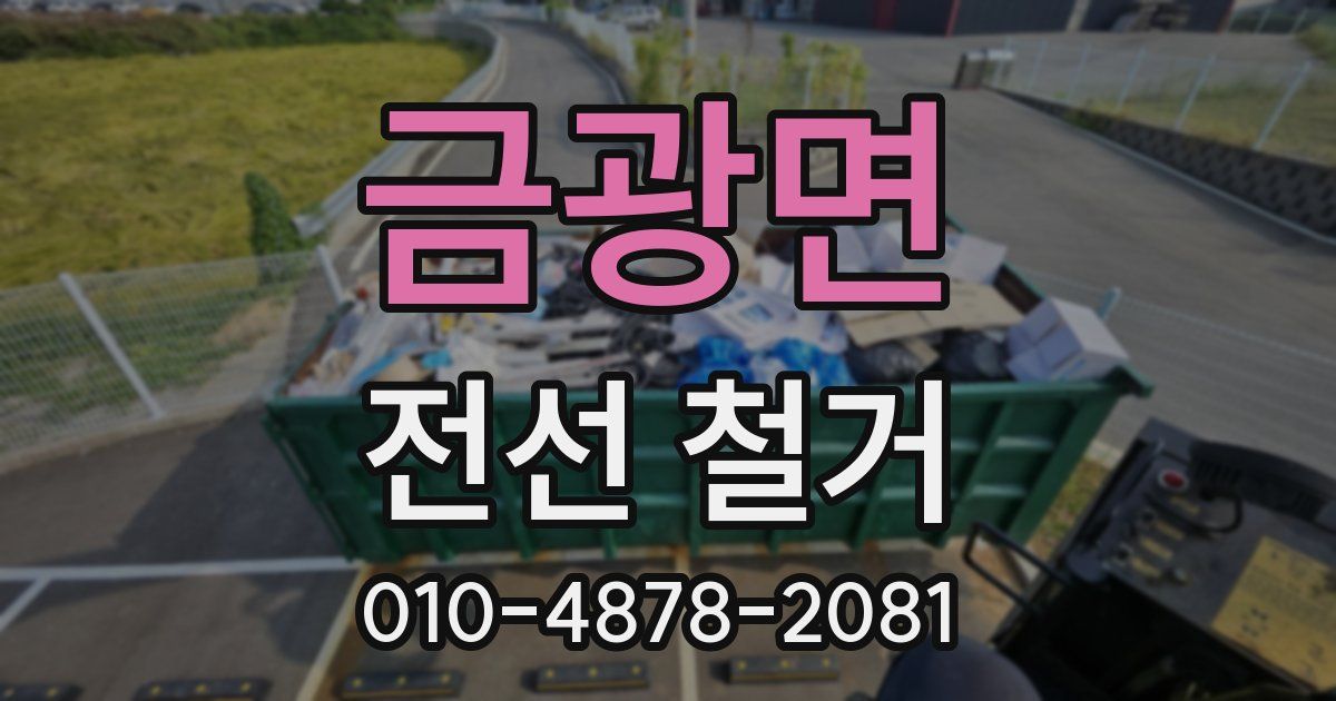 금광면 전선 철거